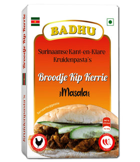 Badhu kruidenpasta's Broodje Kip Kerrie masala pikant 100g